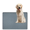 BaraRose犬トイレトレーシリコンワイドトイレトレーワイド【可愛い肉球柄&】エッジ加工で漏れ安心トイレマットペットシーツお手入れ簡単(グレー60x80cm)