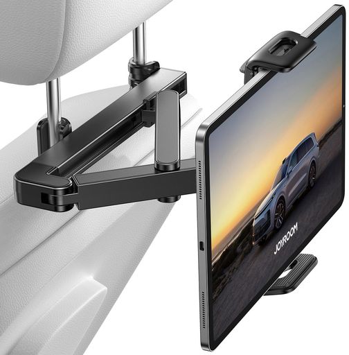【2025新型・安定三角サポート】JOYROOM車タブレットホルダー後部座席デュアルロッドサポート伸縮式アームヘッドレスト360度回転ipad車載ホルダータブレットスタンド車車載タブレットホル…