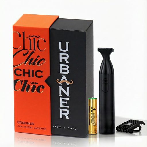 URBANERヒゲトリマー2025全新改版マットブラックボディIPX8防水丸ごと水洗いOK電池式で充電不要日本製..