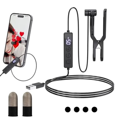 DoubleQG10自動タップ機スマホ連打装置いいね連打機オートタップTiktokタップ機オートクリッカー無音117のクリック周波数レンジUSB給電式iphone自動タップランダム周波数モードのサポート携…
