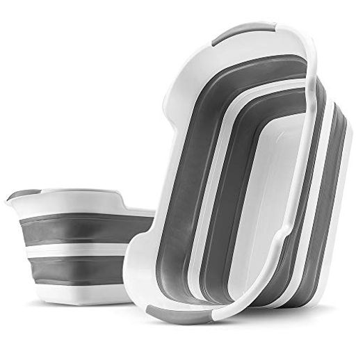 SOLPEX折りたたみたらい大型洗い桶犬バスグッズ猫犬お風呂用大容量洗濯バケツ水抜栓付取っ手三つ付きソ..