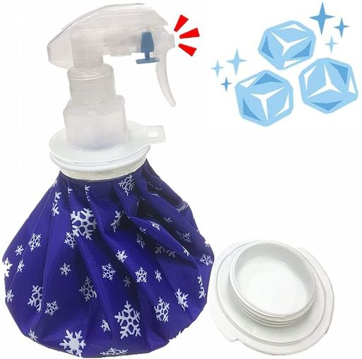 MIYOSA氷嚢スプレー付きアイシングバッグ(9inch)氷嚢霧吹き大口径水漏れ防止アイスバッグミストスプレ..