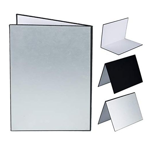 TARIONレフ板反射板1枚3色銀、白、黒照明道具レフ板自立A3サイズ補光/吸光/輪郭強調折り畳み可コンパク..