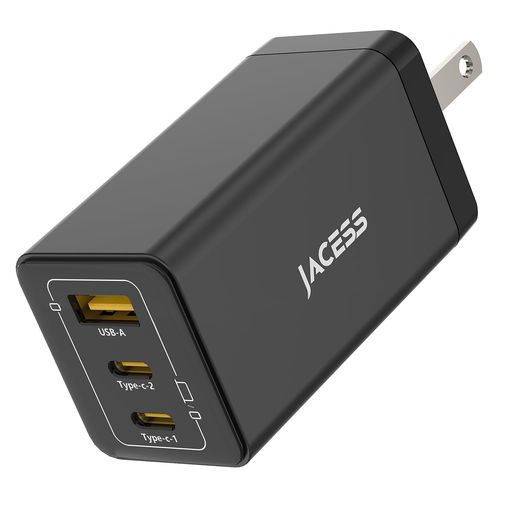 65wPD急速充電器type-c【世界最小クラス・3台同時に急速充電・超軽量】usbコンセントiPhoneタイプc充電器usbc充電器3ポート折りたたみ式プラグ携帯に便利出張·旅行GaNIII技術