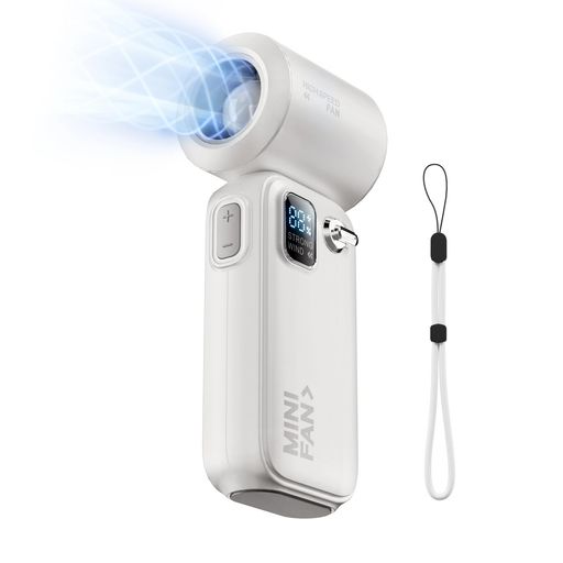 BILIWAL超極小ハンディファン【掌の中に暴風!】携帯扇風機超高速30000RPM100無段階風量調節5000mAh大容..