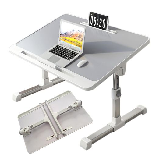 【高さ&amp;角度自在の昇降式テーブル】この昇降式テーブルは、高さを27cmから40cmまでスムーズに調整可能。ベッドでのパソコン作業や、床に座っての食事・勉強など、シーンに合わせて最適な高さに自由に設定できます。さらに、天板は0~36°の範囲で角度調整ができるので、ノートパソコンや読書の際も快適な視線をキープ。寝ながら使う場合も、首や肩への負担をやさしく軽減します。 【軽量で持ち運びがしやすい】:重量:約3kg。サイズが大きくない上に、重量も軽いため、移動や持ち運びが簡単です。寝室のどの場所でも使えるだけでなく、野外ピクニックに持って行くことも簡単に実現できます。 【丈夫で安定、滑り止め付き】フレームは強化プラスチックと金属を組み合わせた頑丈な構造で、最大40kgの耐荷重を実現。座卓として傾けて使用する際も、ストッパーを立てればパソコンや本の滑り落ちをしっかり防止します。使わないときはストッパーをカードスロットに収納できるので、天板はいつでもスッキリ。表面はPVC加工で汚れや傷に強く、水拭きで簡単にお手入れできます。 【折りたたんでコンパクト収納】組み立て不要で、折りたたむとわずか6.5cmの薄さに。
