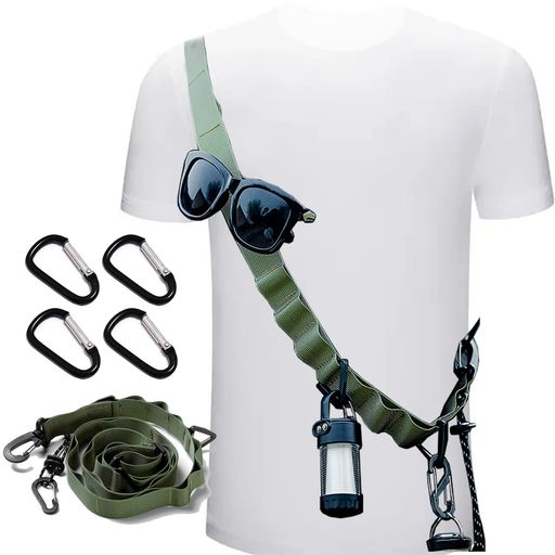 D.SigiYaハンギングチェーンカラビナ付き【体に巻き付けて】デイジーチェーン130cmループロープランタ..