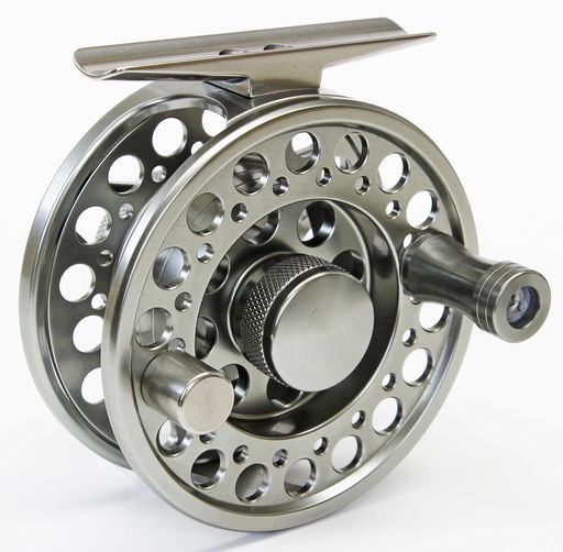 アキスコエアーライトフライリールARA-1Dリールフットカバー付き#2/3ガンメタ