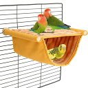 バードテントデグーハンモックインコベッド暖かい小動物の家の巣鳥たちの寝床含むインコ止まり木鳥のおもちゃインコハムスターデグーに適しています(S)