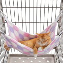 PAWZRoad猫ハンモックケージ用夏ねこかわいいベッドペットベッドマット取り付け簡単両面使用四隅紐付き耐荷重10KG水玉模様トッド柄頑丈丈夫通年利用オールシーズン2way多機能犬猫小動物…