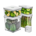 VAKUENプレミアム真空保存容器&全自動食品シーラー機スターターセット5点セット真空パック機バルブで便利開閉BPAフリー100%漏れ防止非真空保存の容器よりも最大5倍長く食品を新鮮に保存…