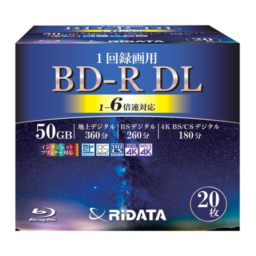 RIDATA(饤ǡ)RITEK1Ͽѥ֥롼쥤ǥ2BD-RDL50GB1-6®20ۥ磻ȥץ󥿥֥륹...