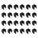 PATIKIL14.2mmdiaビリヤードキューロケートクリップホルダー24パックプラスチックスヌーカークリップフィッシングロッドプール黒
