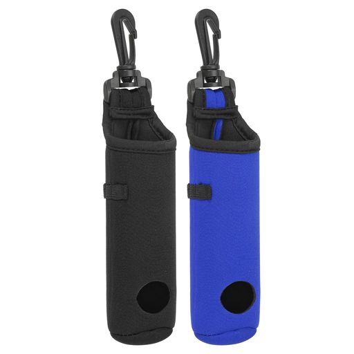 PATIKILゴルフボールキャリーバッグ2個ゴルフティーホルダーポーチポータブルネオプレン製ゴルフボールホルダークリップ付き男性と女性収納ギフト2色