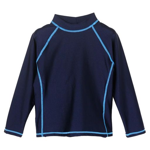 [キャサリンコテージ]ラッシュガードZS005キッズかぶり・紺x青[BLU2JJ]