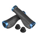 ブラックバイクグリップ滑り止めゴム製ソフトグリップ左右セット1ペア内径22mm耐久性衝撃吸収取り付け簡単滑り止めハンドルバー超軽量人間工学に基づいたスポーツロードマウンテンに…(4)