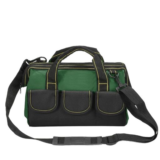 工具バッグ工具収納袋大開口収納袋電気木工工具収納袋補強オックスフォード布底工具収納袋(赤31*17*23CM)