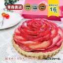タムラファーム 紅玉のアップルパイ・ローズ ギフトボックス入り メッセージカード無料 冷凍 ホールタイプ 16cm 500g【送料無料】青森県産紅玉りんご使用 咲き誇る薔薇スイーツ 濃厚な紅玉の味わい お誕生日やお取り寄せギフトにも
