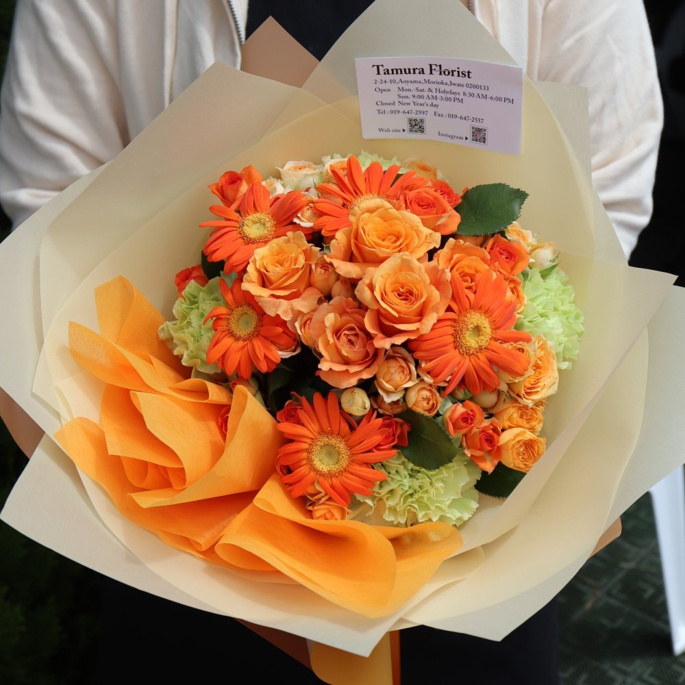 024【アコントゥ】お花 花 生花 花束 フラワーアレンジメント お祝い 誕生日 結婚祝い 出産祝い ホワイ..