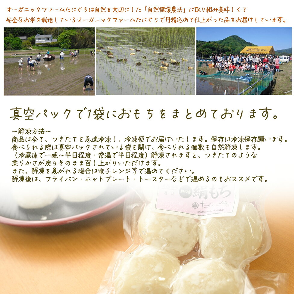 ＼入個数が変更になりました／絹もち　白もち（8個入）【無農薬あいがも餅米使用】...