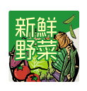 新鮮野菜 シール(oga-032)角丸40ミリ-120枚 食品販促シール