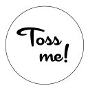 Toss me シール サイズ、枚数選べます 丸形30ミリ48枚入/40ミリ24枚入 ホワイト上質紙 tossme-08 ウェディングのフラワーシャワーに