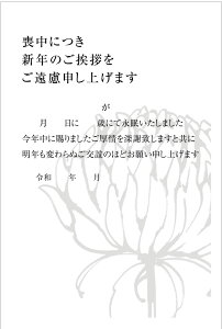 私製 10枚 喪中はがき 手書き記入タイプ 私製ハガキ/切手なし/裏面印刷済み k807(横書き)