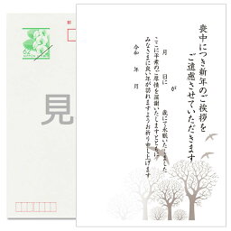 《官製 10枚》喪中はがき 手書き記入タイプ《63円切手付ハガキ/裏面印刷済み》k820