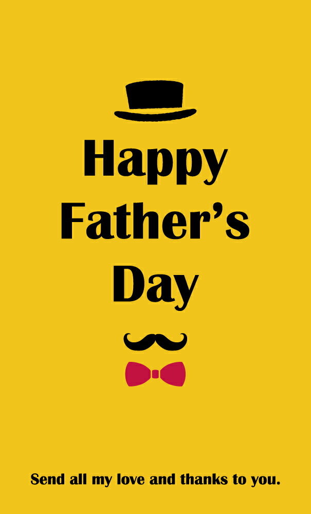 父の日カード(30枚入)_013 イエロー メッセージカード オリジナル 店舗用カード 通販 ギフト プレゼント シーズン 季節