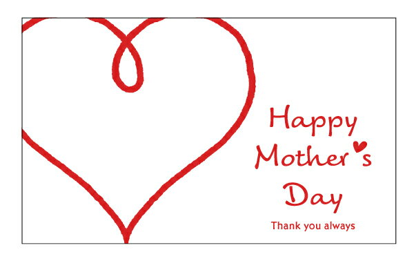 母の日カード _004 サイズ/枚数選べます名刺サイズ 91×55mm/写真L版サイズ89×127mm 選べます母の日 ラッピングに ギフトカード