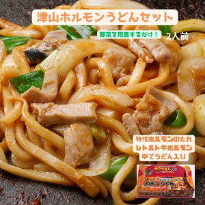 津山ホルモンうどんセット2人前(ホルモン・ゆでうどん・たれ入り) 岡山 ギフト お取り寄せ 岡山県 グルメ 「リニューアル」 岡山土産 津山ホルモンうどん 津山土産 B-1グランプリ 国産ホルモン 簡単 セット ホルモンうどん ゆでうどん ホルモン