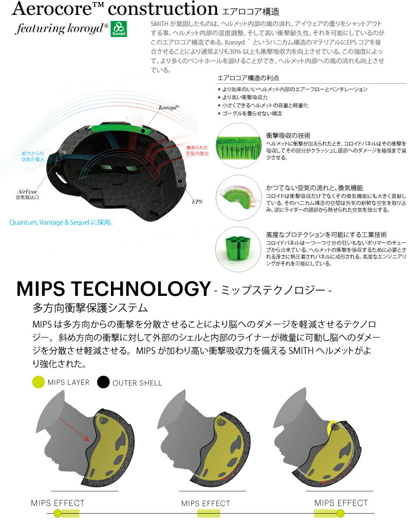SMITH〔スミススキーヘルメット〕<2019>QuantumMips〔クウォンタム〕【boa搭載】【送料無料】
