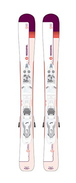 ROSSIGNOL〔ロシニョール ジュニアスキー板〕＜2019＞FAMOUS JR KID-X 100-130 + KID-X 4 B76 White Silver〔SA〕 ビンディング セット 取付無料