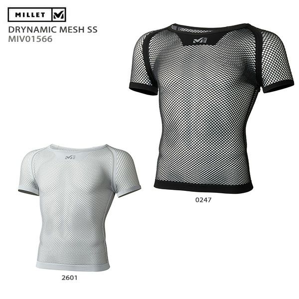 MILLET〔ミレー ユニセックス アンダーウェア ドライ薄〕＜2024＞ DRYNAMIC MESH SS 〔ドライナミック メッシュ ショートスリーブ〕/ MIV01566 19-20