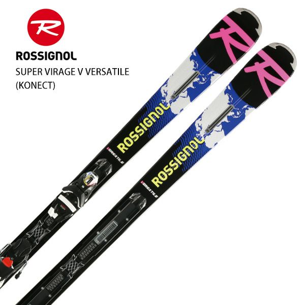 P10倍!〜12/11 01:59まで スキー板 ROSSIGNOL ロシニョール ＜2021＞ SUPER VIRAGE V VERSATILE KONECT + SPX 12 KONECT GW B80 BLACK ICON ビンディング セット 取付無料 20-21 旧モデル hq E〔SA〕 スーパーセール