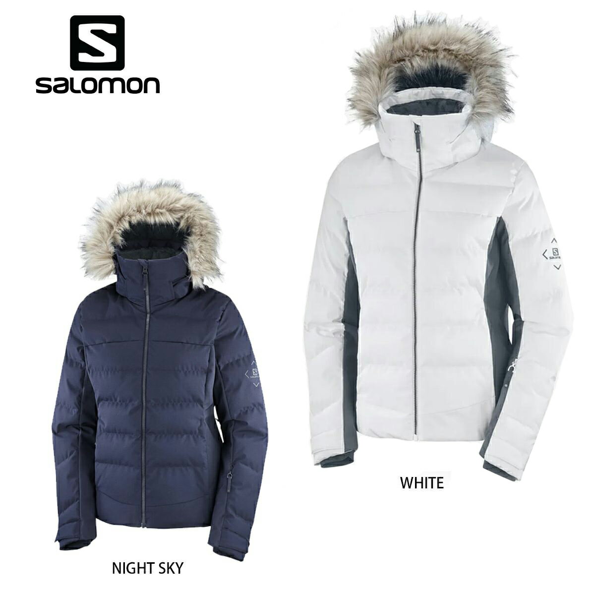 エントリーでP10倍!クーポンあり!10/14 20時～スキー ウェア レディース SALOMON サロモン ジャケット 【2021】STORMCOZY JACKET W ウィメンズ 女性用インサレーションジャケット フード付 / LC1381600