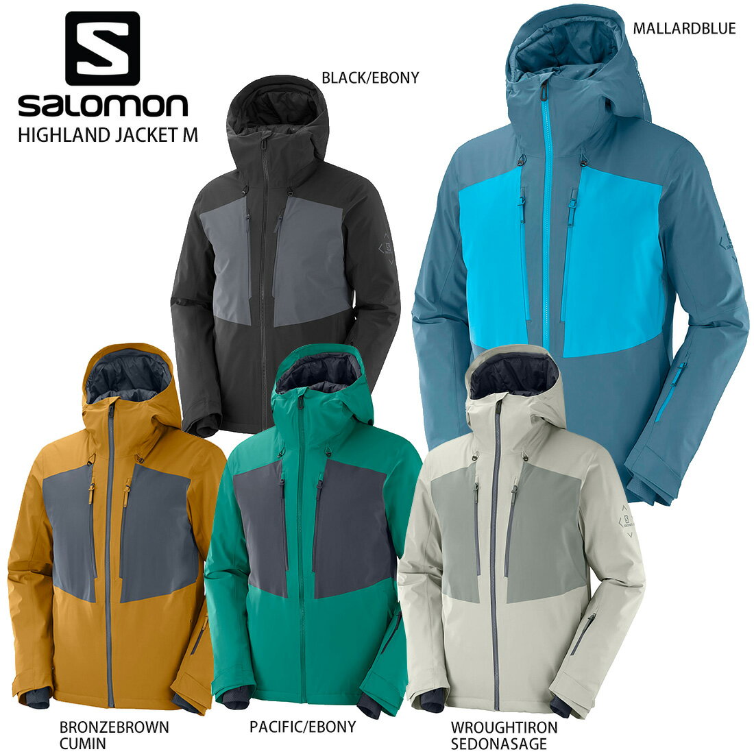 スキー ウェア メンズ レディース SALOMON〔サロモン ジャケット〕＜2022＞HIGHLAND JACKET M【旧モデル21-22】【MUJI】