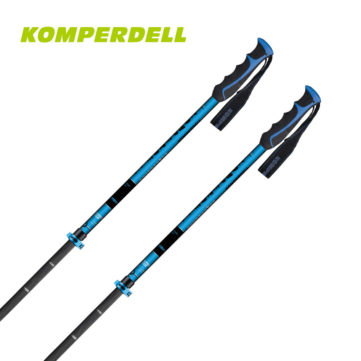 KOMPERDELL コンパーデル スキーポール ストック メンズ レディース 伸縮式ストック アルミ カーボン＜2025＞CARBON PRO VARIO　JAPAN BLUE3