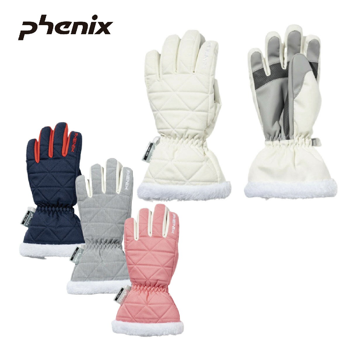 スキー グローブ キッズ ジュニア PHENIX フェニックス＜2023＞ESG22GL61 / STAR JEWEL 5Fin Girl's Glove / スタージュエル ファイブフィンガー ガールズ