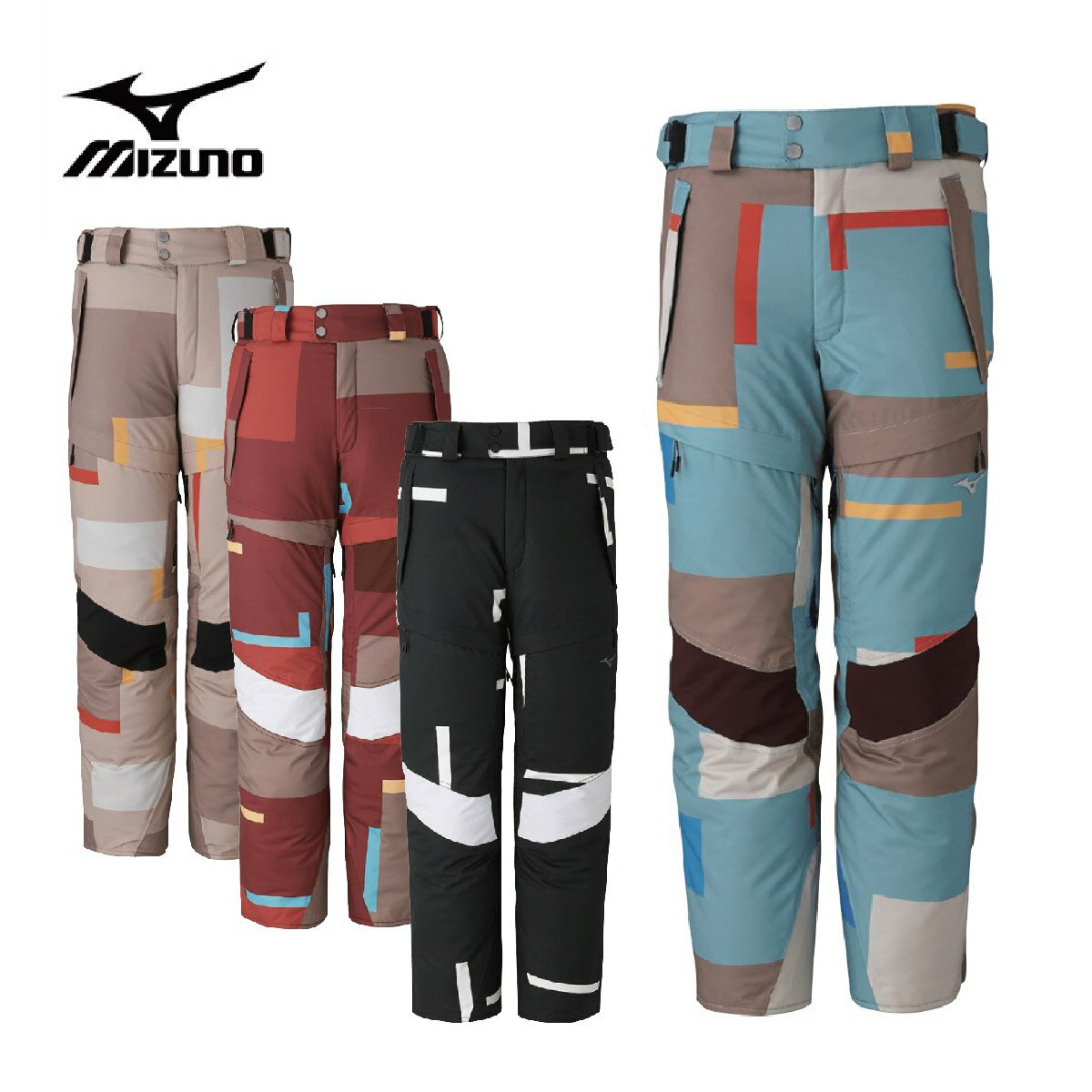 スキー ウェア パンツ メンズ レディース MIZUNO ミズノ＜2023＞Z2MF2340 / FREE SKI PRINT PANTS 22-23 旧モデル