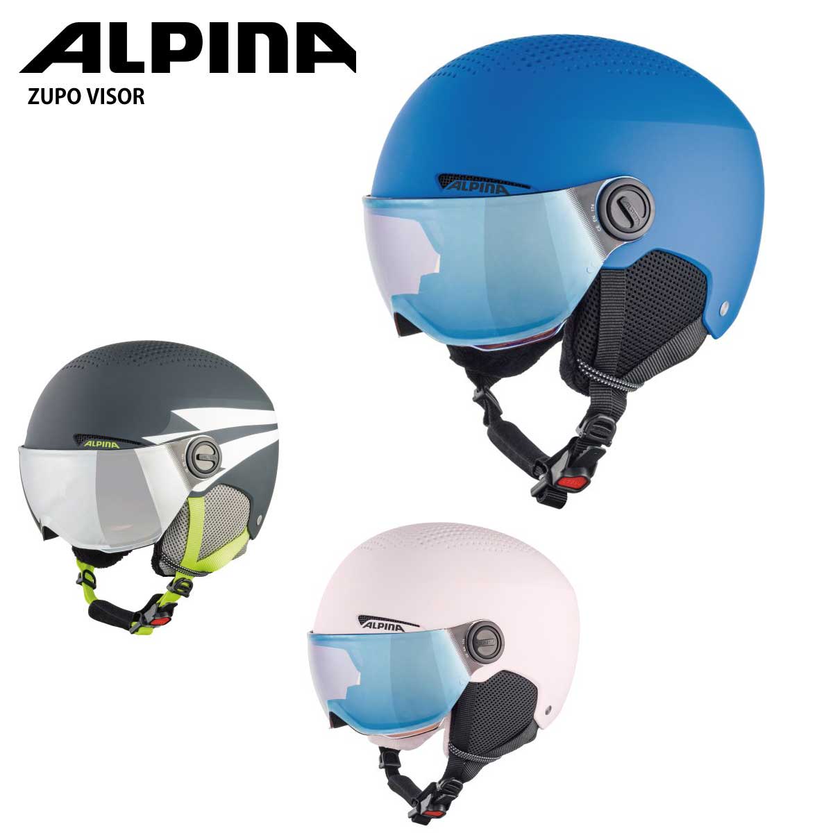 ALPINA アルピナ スキー ヘルメット キッズ ジュニア＜2025＞ ZUPO VISOR Q-LITE / ズッポ バイザー Q-LITE / A9229