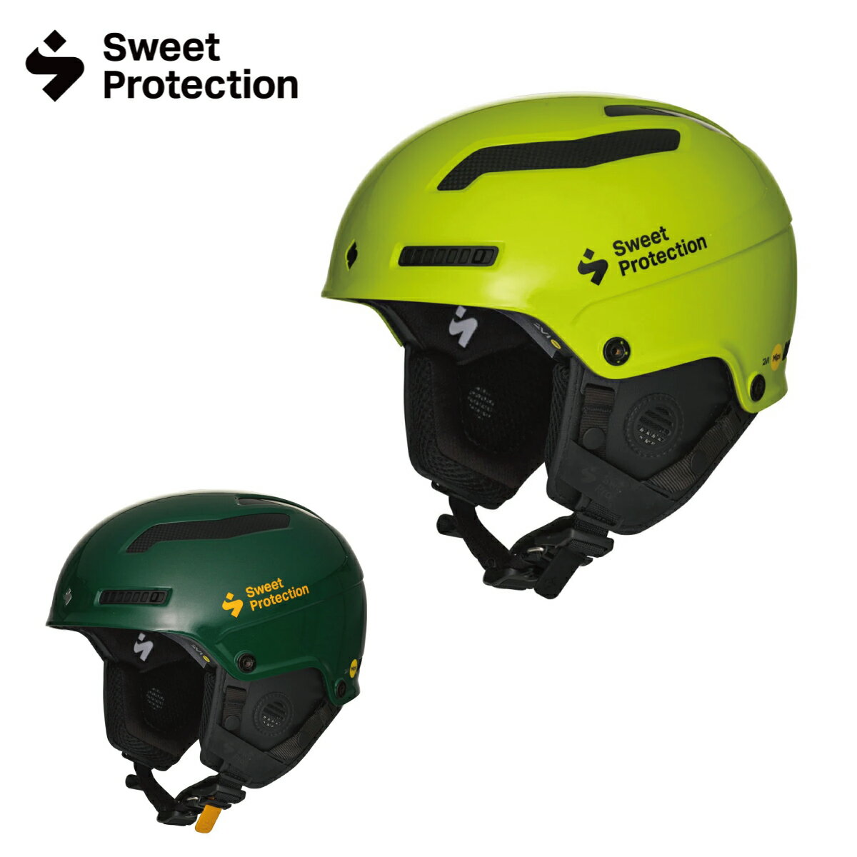メーカー希望小売価格はメーカーカタログに基づいて掲載しています Sweet Protection スウィートプロテクション スキー ヘルメット■Trooper 2Vi SL Mips / トルーパー 2Vi エスエル ミップス■トゥルーパー 2Vi スラローム MIPSワールドカップクラスの安全性を持つスラローム競技向けの最高のカーボンレースヘルメットが、2Vi 新テクノロジーを搭載してアップデート。2021 年に新開発の 2Vi テクノロジーを搭載しアップデート。前モデルに比べて 7％ の軽量化と 16％ の衝撃性能の向上を実現しました。プラスチックの弾性とカーボンファイバーの剛性を兼ね備えた最新ヘルメットは、ワールドカップレーサーからも絶大な信頼と支持を得ています。革命的な 2Vi テクノロジー・プラットフォームは、頭部や側面部などプロテクションを必要とするキーエリアのシェルの厚みとインナーモールドの密度を複雑に変えることで、安全性と快適性の両立をさせています。シェル構造は、強度と性能を高めるためにプリプレグ・カーボンファイバーで補強されたワンピースモノシェル構造に変更されました。脳損傷を回転によって軽減する MIPS システムが搭載されています。付属のチンガードは標準装備で同梱されており、驚異的な強度を誇る別売のチタン製チンガードにも付け替え可能です。日本販売代理店公式ストア限定の製品保証サービス、使用上の破損があった場合でも新たな次の商品を 40% OFF にてお買い換えすることができる「クラッシュリプレイスメント」、一年間の製品初期保証を最大三年間延長できる「プロテジャー延長保証」、各サービスの対象商品です。スウィートプロテクションは、ノルウェー東部の小さな村トゥリシルで 2000 年に設立された、世界最高峰のプロテクションギアブランドです。スキー・スノーボード・カヤック・バイクなどのアクションスポーツの、ヘルメット・アイウェア・プロテクション・テクニカルウェアを発表しています、一流アスリートの協力によって細部にいたるまで完璧に追求されたその製品は、世界を常に革新的にリードしています。■カラー：Gloss Fluo/Gloss Racing Green■サイズ：S/M,M/L,L/XL■重量 (Weight) : 700 g (M/L)■安全認証 (Ceritifications) : CE EN1077 class B / ASTM2040※メーカー企画書の情報で商品登録を行っております。予告なしに商品名と仕様変更される場合がございます。