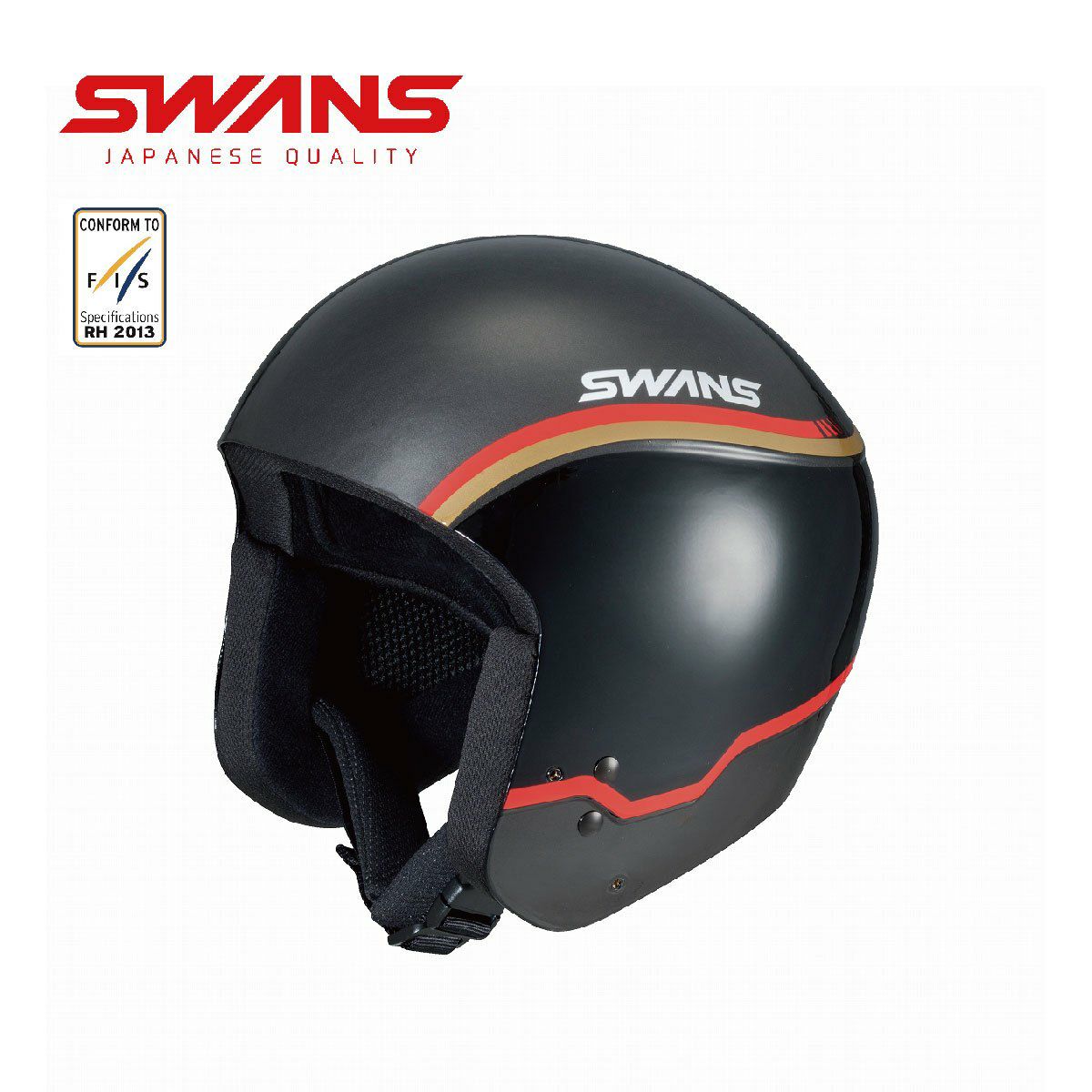 メーカー希望小売価格はメーカーカタログに基づいて掲載しています SWANS スワンズ スキーヘルメット■ HSR-95FIS RS FRPシャルで極限までの軽量化を実現したスペシャルFISレーシングモデル・チンガード（HA-23）取付け可（※別売り）・サイズ調整パッド付属・ASTM 2040認証・FIS RH 2013認証・ハードシェル・ライトウェイトシェル・サイズアジャスターパッド■カラー・BKGOL■サイズ・SM：54-57cm(550g) ※メーカー企画書の情報で商品登録を行っております。予告なしに商品名と仕様変更される場合がございます。v0