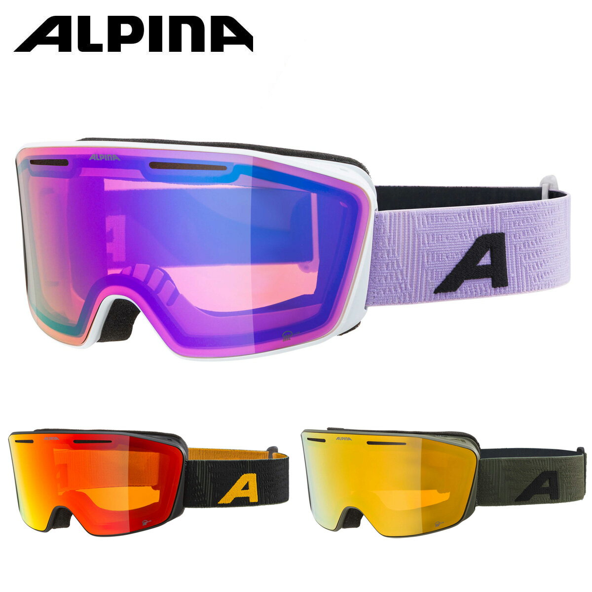 ALPINA アルピナ スキーゴーグル メンズ レディース ＜2025＞ NENDAZ Q-LITE / ナンダ Q-LITE / A7291 眼鏡・メガネ対応