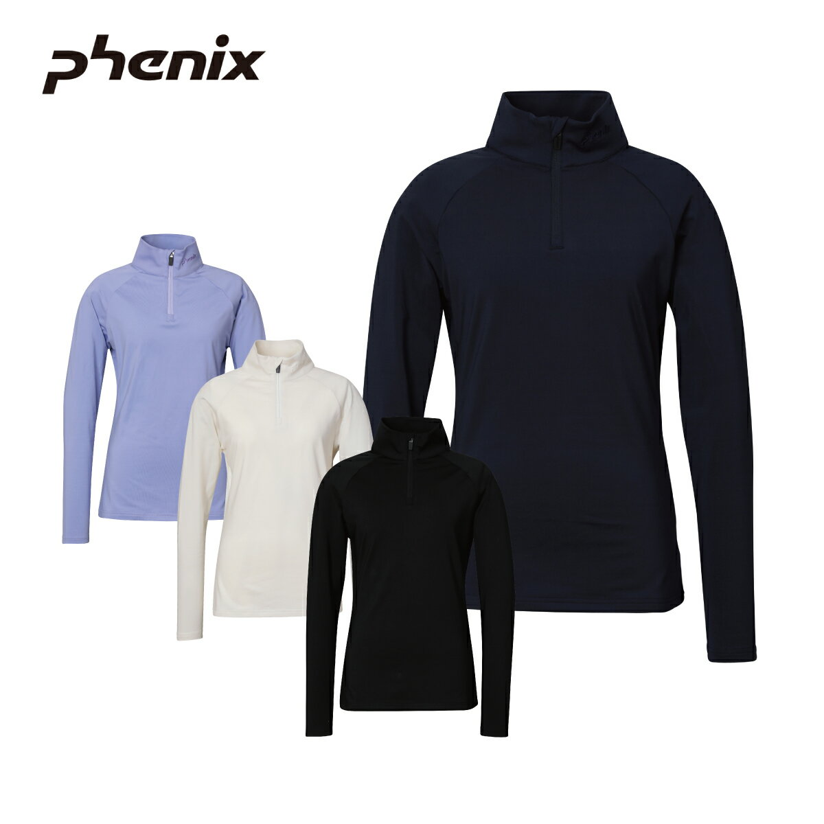 PHENIX フェニックス スキー アンダーウェア シャツ レディース＜2024＞ ESW23LS52 / Retro Future 1/2 Zip Tee 2023-2024 NEWモデル