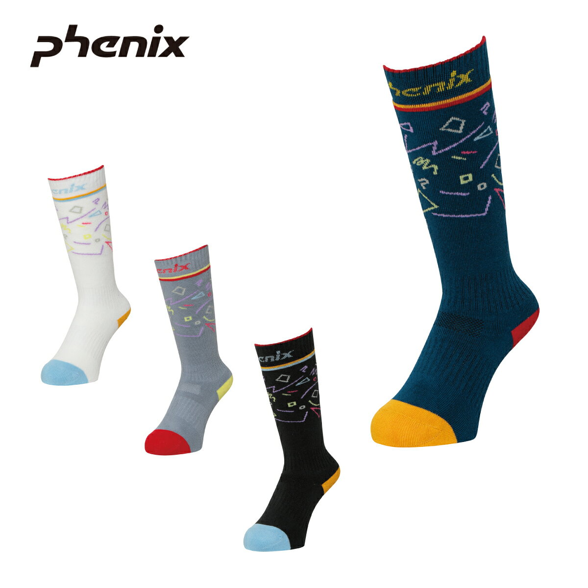 PHENIX フェニックス スキー ソックス 靴下 キッズ ジュニア<2024>ESB23SO81 / Pop Star Junior Socks