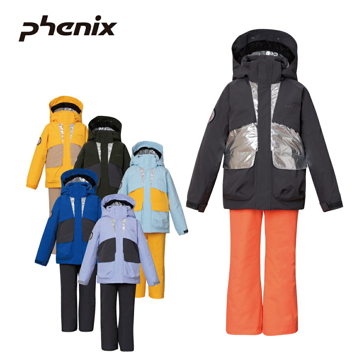 PHENIX フェニックス スキーウェア 上下セット キッズ ジュニア＜2024＞ ESB232P82 / Snow Jet Junior Two-piece 2023-2024