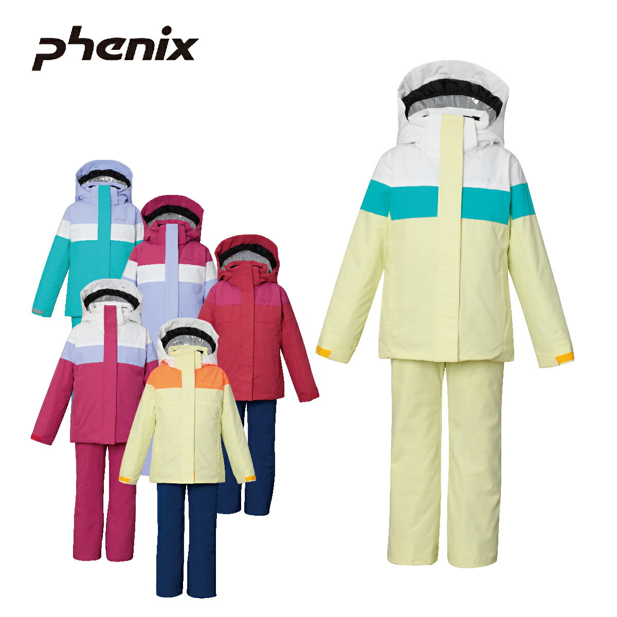 PHENIX フェニックス スキーウェア 上下セット キッズ ジュニア＜2024＞ ESG232P92 / Ice Tiara Junior Two-piece 2023-2024