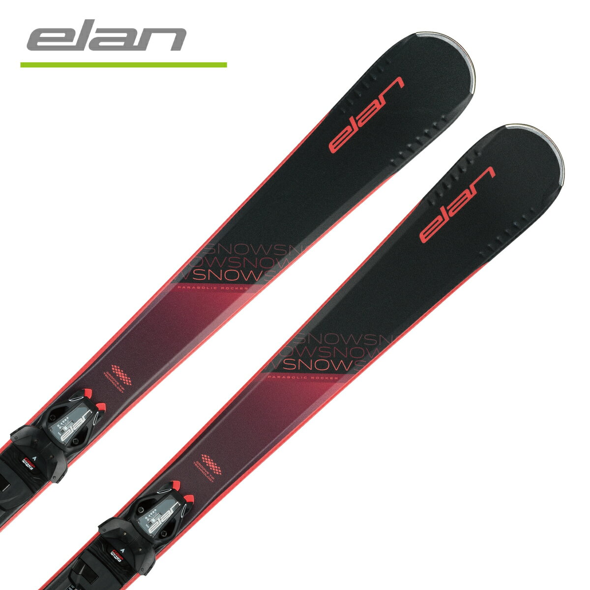 ELAN エラン スキー板 レディース ＜2024＞ SNOW BLACK ＋ EL 9.0 GW SHIFT ACKKJH23 プレート/ビンディング セット 取付無料 グリップウォーク対応 2023-2024 NEWモデル