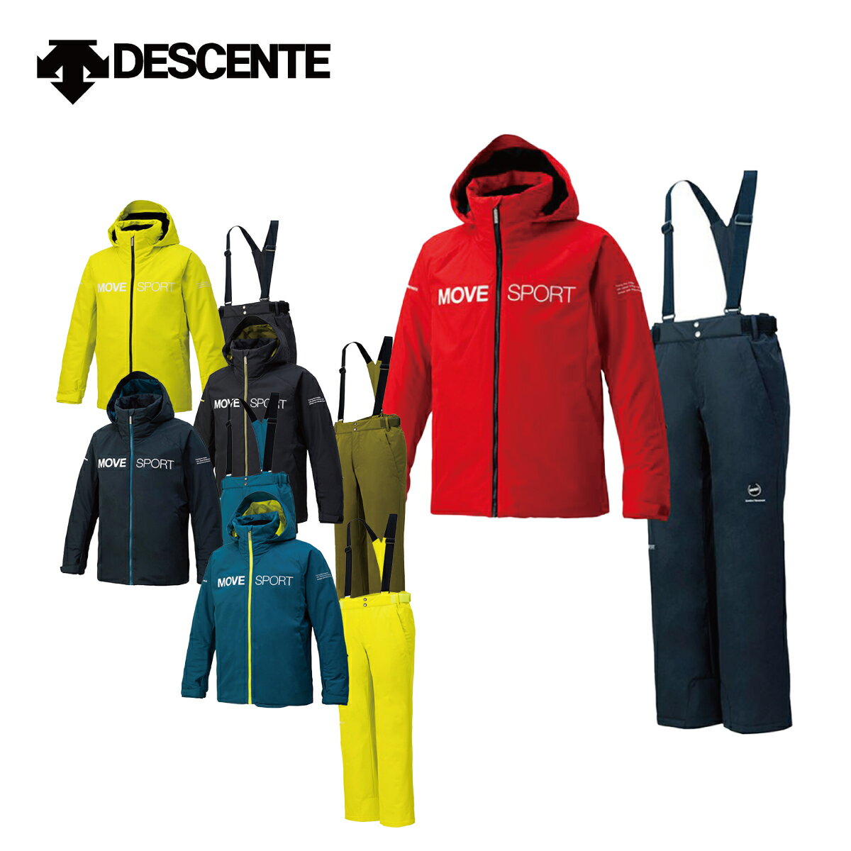 エントリでP10倍!クーポンあり!14日10:00～DESCENTE デサント スキー ウェア 上下セット メンズ＜2024＞DWMWJH71 / MEN'S SUIT MOVESPORTS ムーブスポーツ